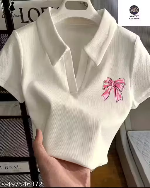 Collar Crop Top