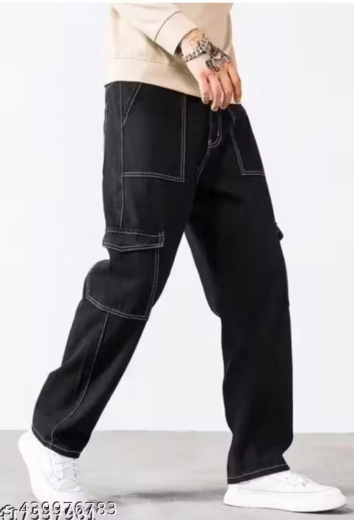Men's Black Cargo Pants
