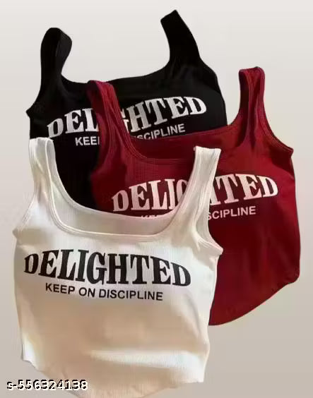 Delighted Ribbed Crop Tank Top