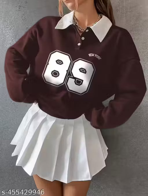 Trendy Collar Sweatshirt