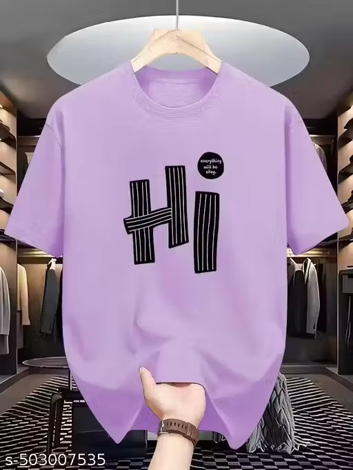 Purple Graphic T-Shirt - Trendy Casual Wear