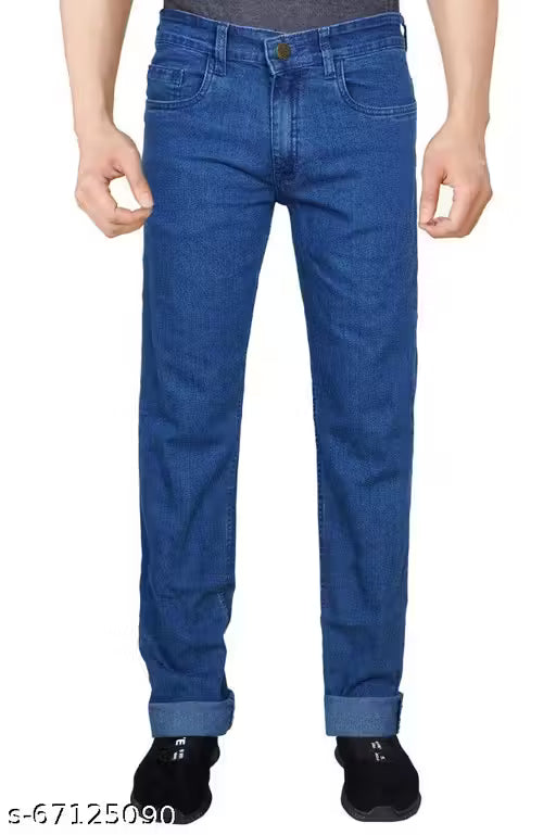 Medium Blue Regular Fit Denim Jeans