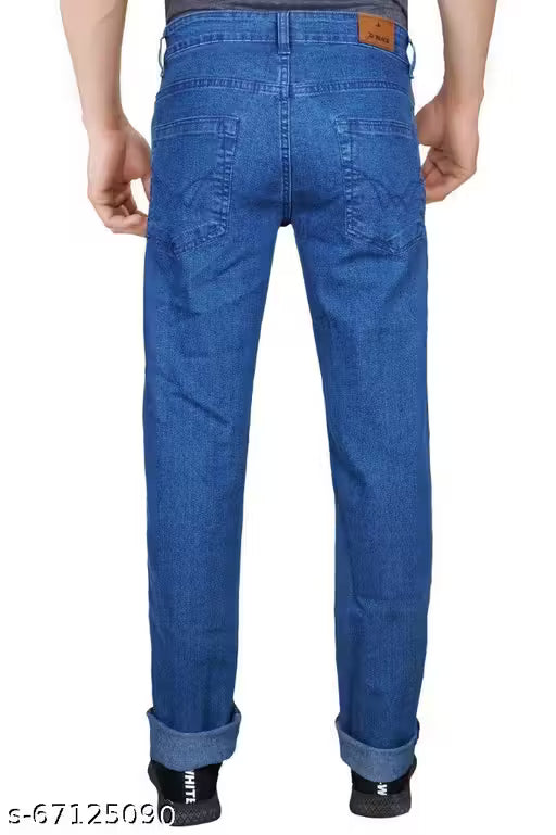 Medium Blue Regular Fit Denim Jeans
