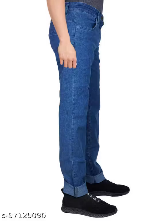 Medium Blue Regular Fit Denim Jeans