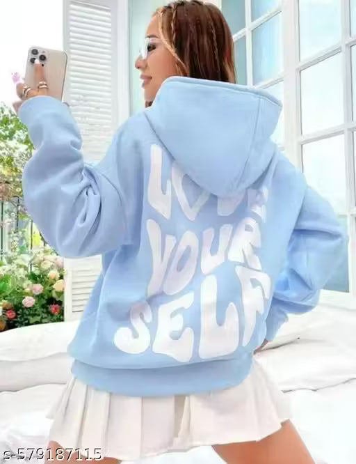 Stylish  Hoodie - Sky Blue