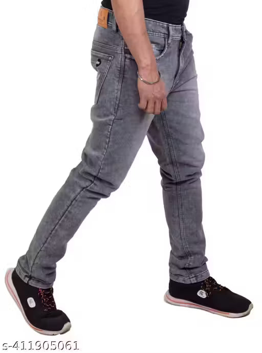 Men's Grey Slim Fit Denim Jeans