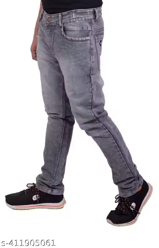 Men's Grey Slim Fit Denim Jeans