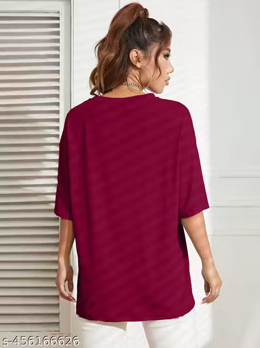 Maroon Oversized T-Shirt