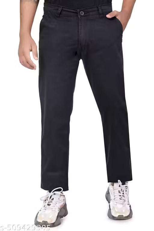 Black Relaxed Fit Track Pants