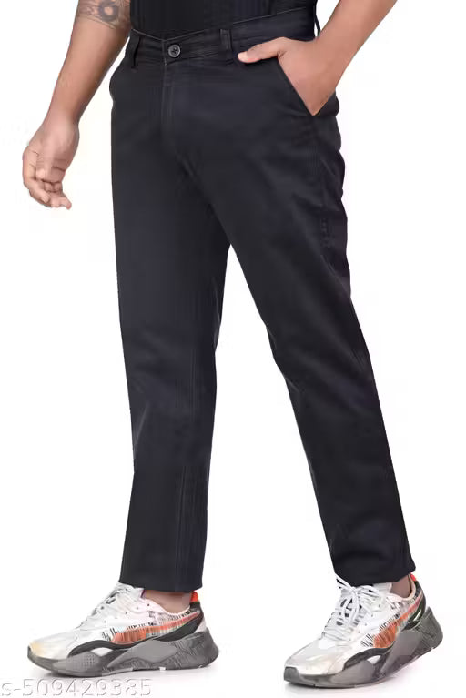 Black Relaxed Fit Track Pants