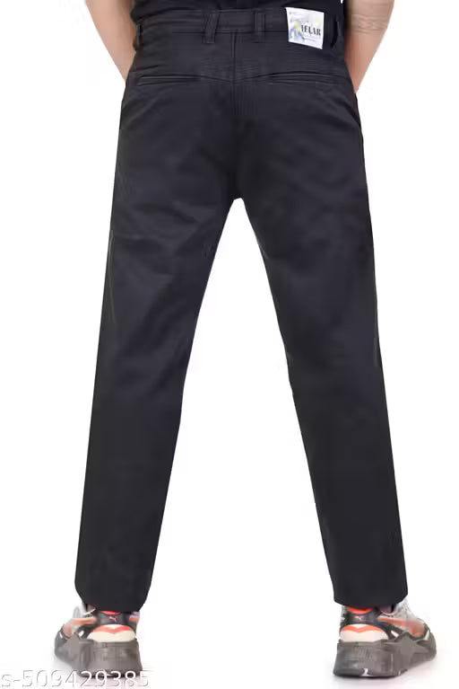 Black Relaxed Fit Track Pants