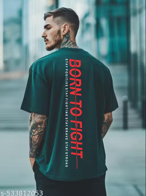 Graphic Oversized T-Shirt -Green