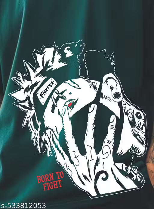 Graphic Oversized T-Shirt -Green